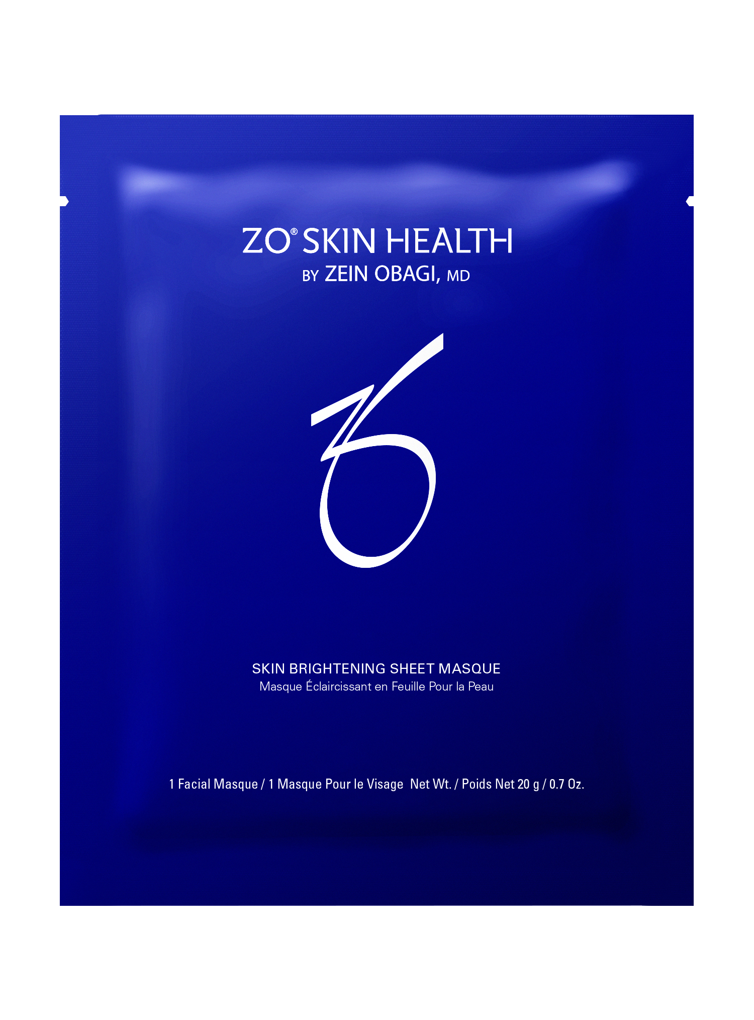 ZO Skin Health - Skin Brightening Sheet Masque - available from Tammie Mylan Skin Clinic